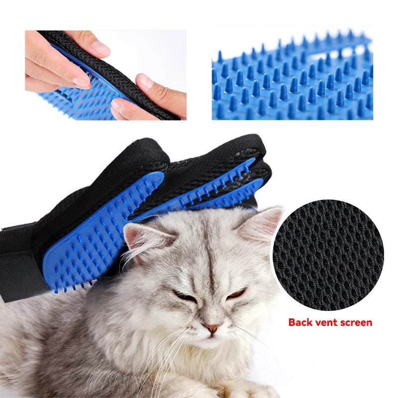 Silikon-Fellpflegehandschuh für Hunde und Katzen